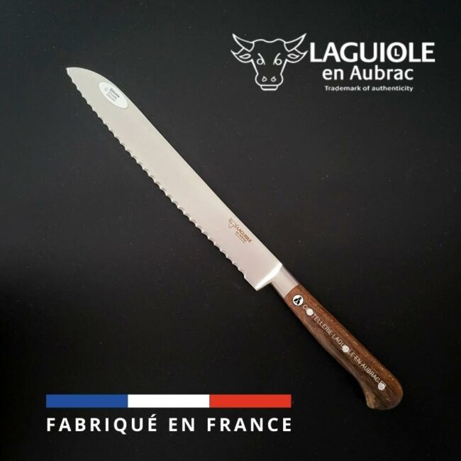 couteau à pain laguiole en aubrac manche ziricote