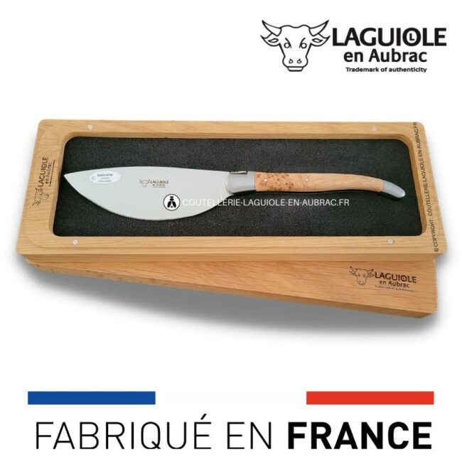 couteau à pizza laguiole en aubrac genévrier