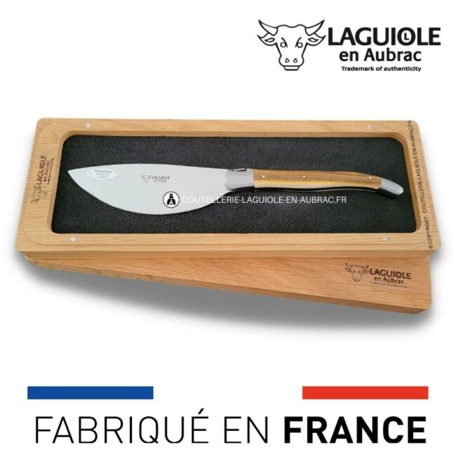 couteau à pizza laguiole en aubrac pistachier