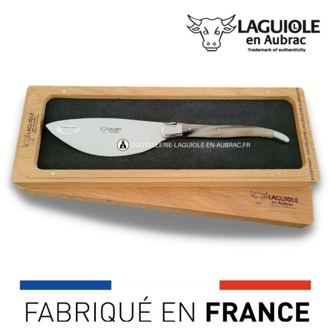 couteau a pizza laguiole demi lune pointe de corne