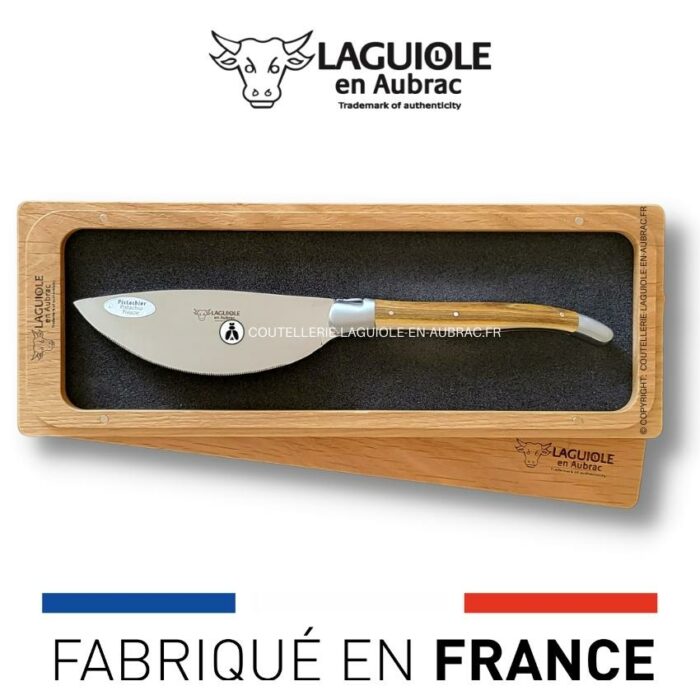 couteau à pizza laguiole en aubrac pistachier