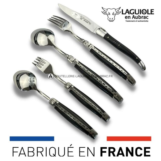 set 5 couverts laguiole bois d'ébène