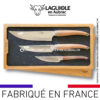 laguiole gourmet 3 couteaux de cuisine noyer