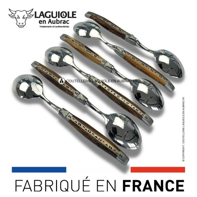 cuillères à soupe laguiole en pistachier