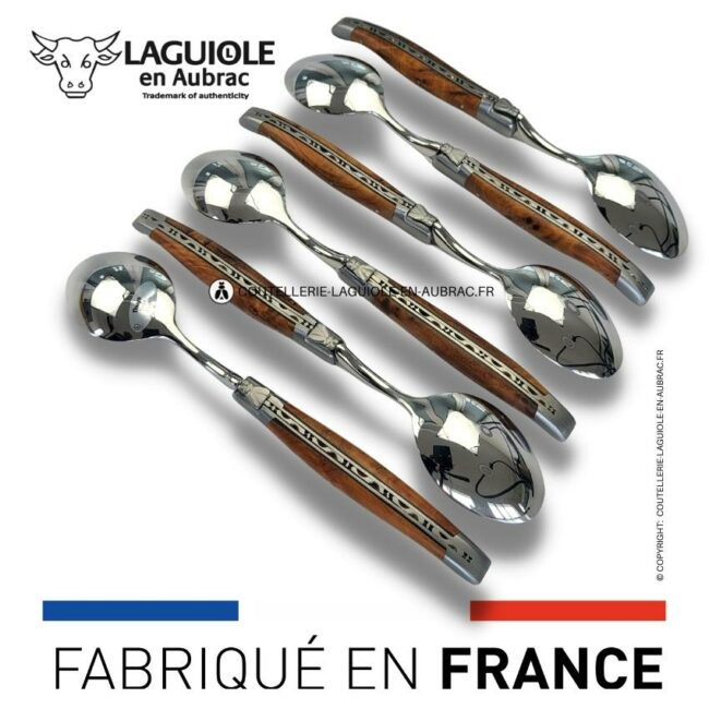 cuillères à soupe laguiole en thuya