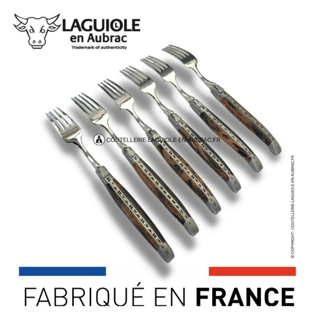 fourchettes de table laguiole en cep de vigne
