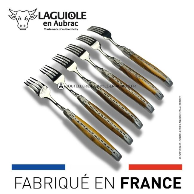 fourchettes de table laguiole en pistachier