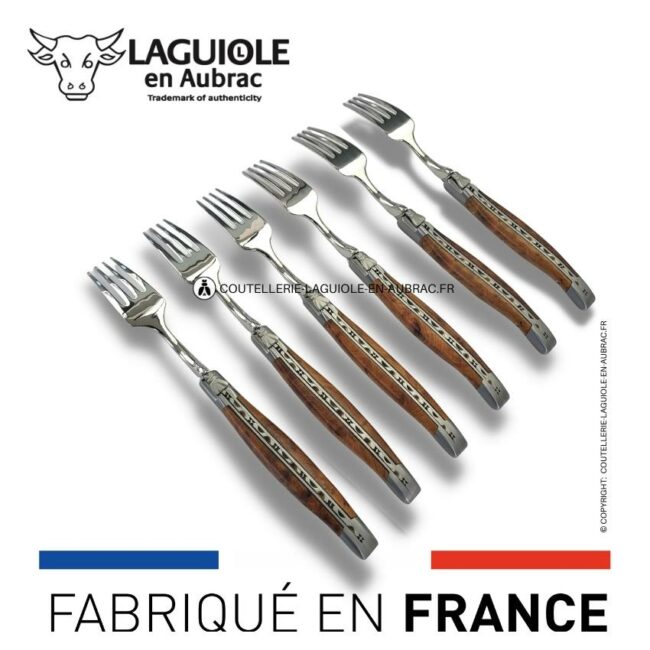 fourchettes de table laguiole en thuya