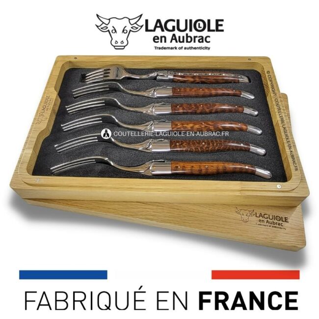 fourchettes de table laguiole en amourette