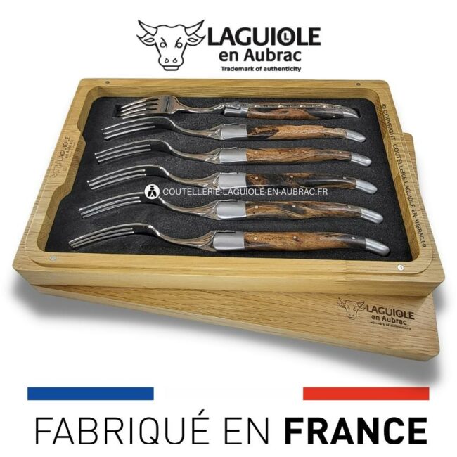 fourchettes de table laguiole en cep de vigne