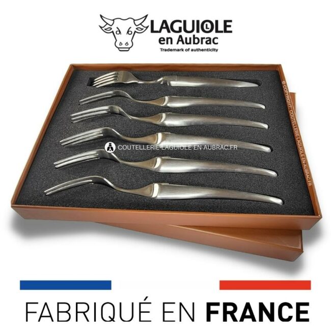fourchettes de table laguiole monobloc satiné