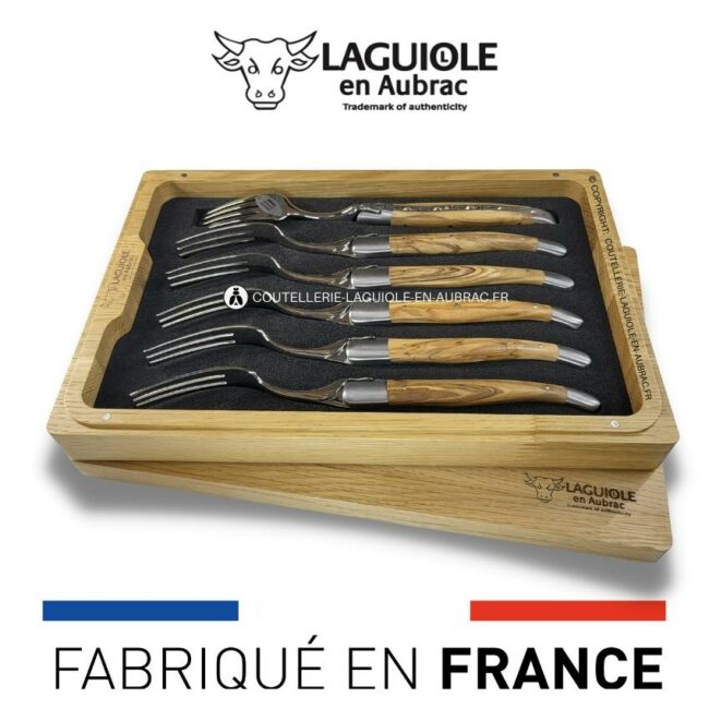 fourchettes de table laguiole en olivier
