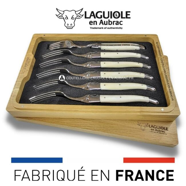 fourchettes de table laguiole en os de bœuf