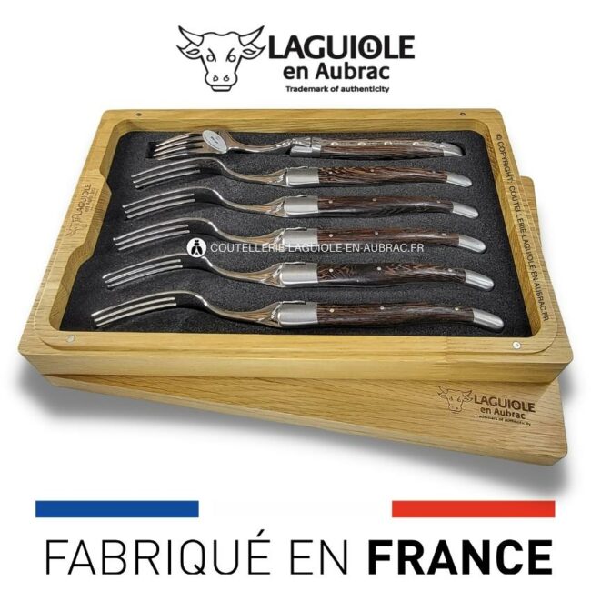 fourchettes de table laguiole en wenge