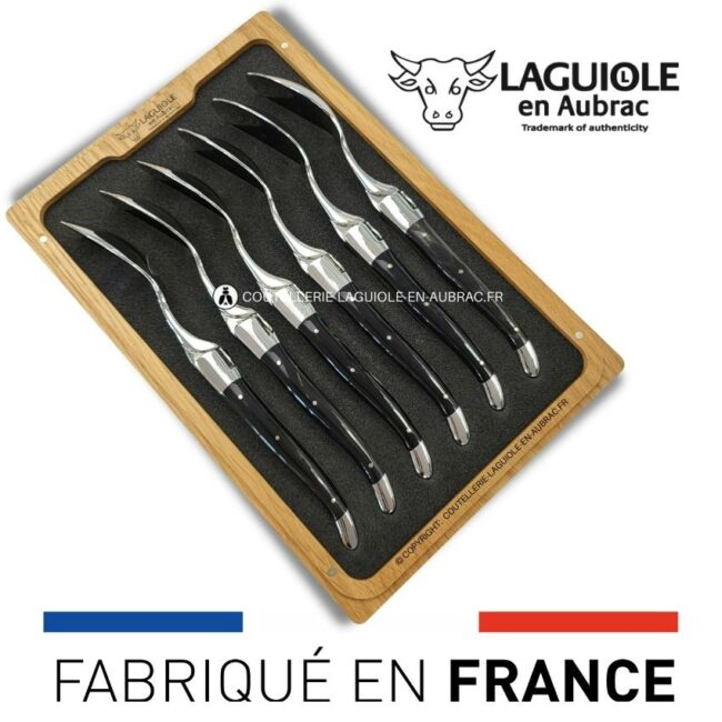 cuillères à soupe laguiole en corne de buffle