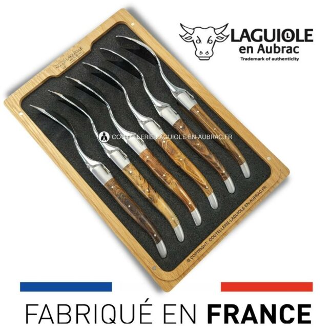 cuillères à soupe laguiole en pistachier