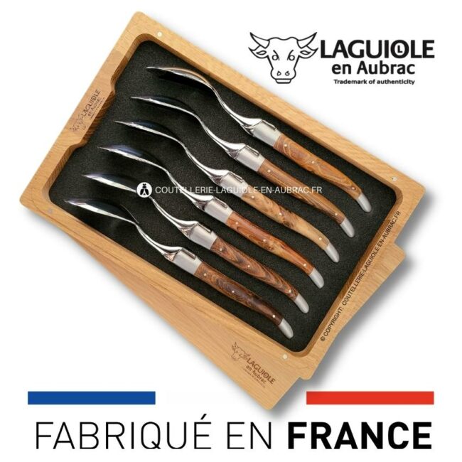 cuillères à soupe laguiole en pistachier