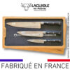 set de 3 couteaux de cuisine manches ebène