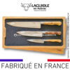 set de 3 couteaux de cuisine manches pistachier