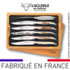 6 couteaux de table laguiole en bois de cerf
