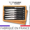 6 couteaux de table laguiole en bois d'ébène