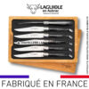 6 couteaux de table laguiole en corne de buffle