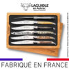 6 couteaux de table laguiole en cornes mixtes