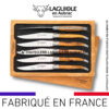 6 couteaux de table laguiole en bois de pistachier