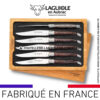 6 couteaux de table laguiole en bois de wenge