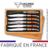 6 couteaux de table laguiole marqueterie woodstock