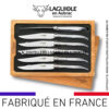 6 couteaux de table laguiole tout inox brillant