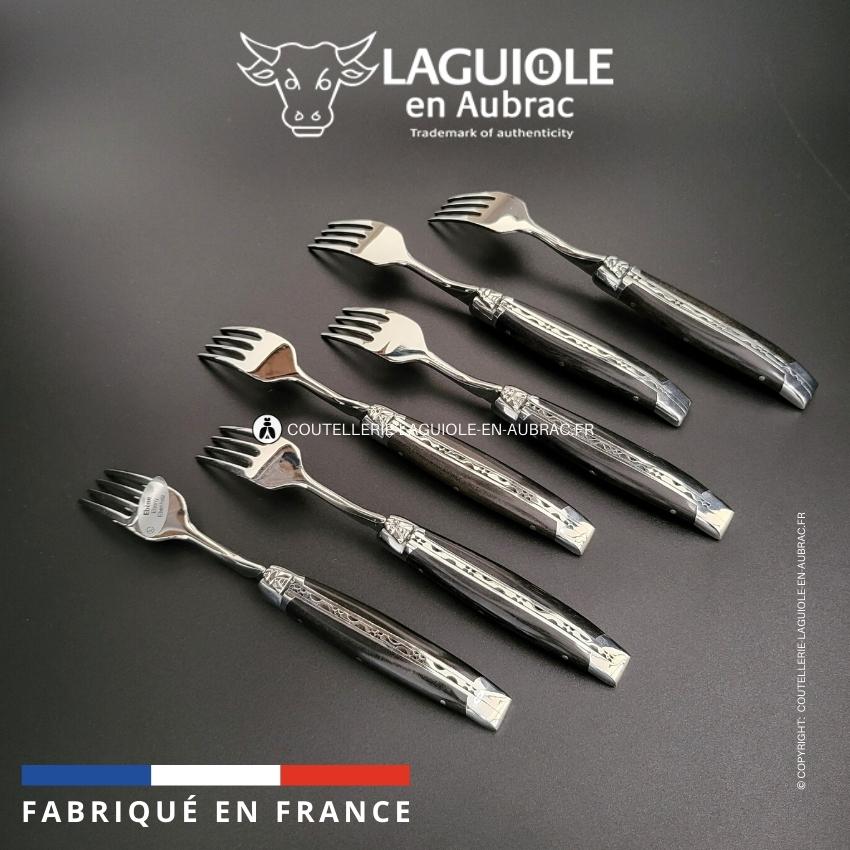 fourchettes à dessert laguiole en aubrac