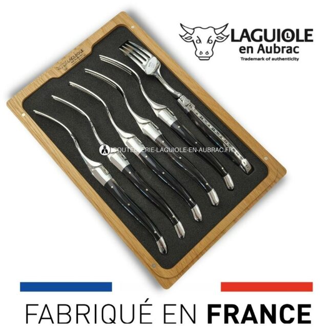 fourchettes de table laguiole en corne de buffle