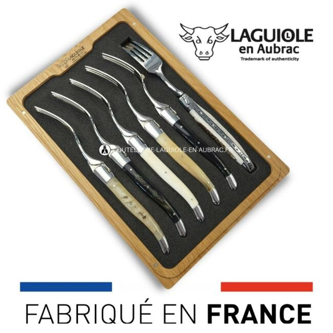 fourchettes de table laguiole en cornes mixtes