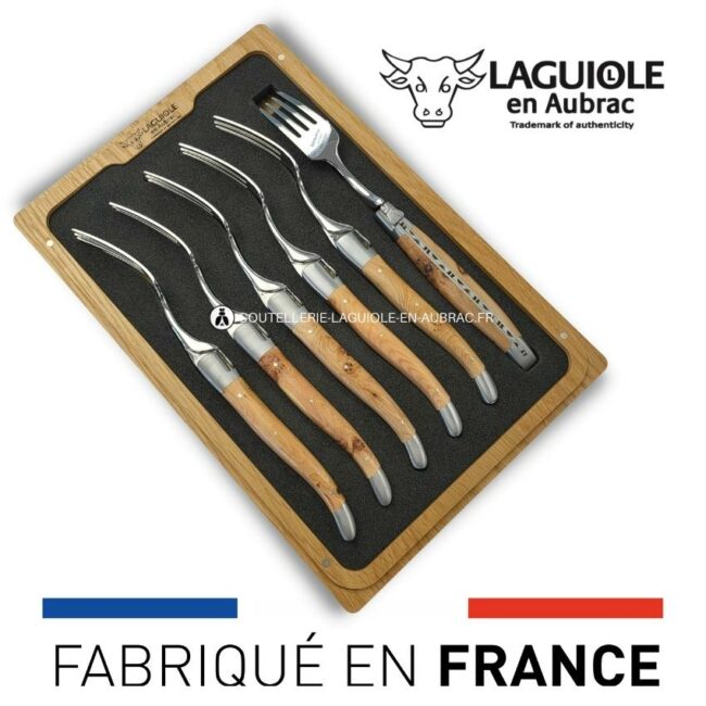 fourchettes de table laguiole en genévrier