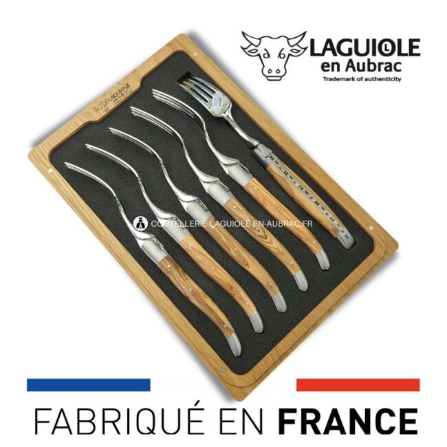 fourchettes de table laguiole en olivier