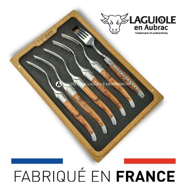 fourchettes de table laguiole en thuya