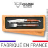 set 1 couteau + 1 fourchette laguiole en amourette