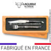 set 1 couteau + 1 fourchette laguiole en corne de buffle