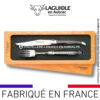 set 1 couteau + 1 fourchette laguiole en ebène