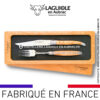 set 1 couteau + 1 fourchette laguiole en olivier