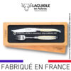 set 1 couteau + 1 fourchette laguiole en os de boeuf