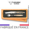 set 1 couteau + 1 fourchette laguiole en pointe de corne