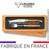 set 1 couteau + 1 fourchette laguiole en thuya