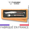set 1 couteau + 1 fourchette laguiole en wenge