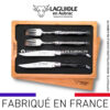 coffret 2 couteaux + 2 fourchettes laguiole corne de buffle