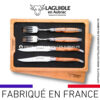 coffret 2 couteaux + 2 fourchettes laguiole genévrier