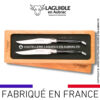 set de 2 couteaux de table laguiole en corne de buffle