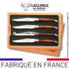 coffret de 4 couteaux de table laguiole en amourette