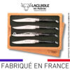 coffret de 4 couteaux de table laguiole en corne de buffle